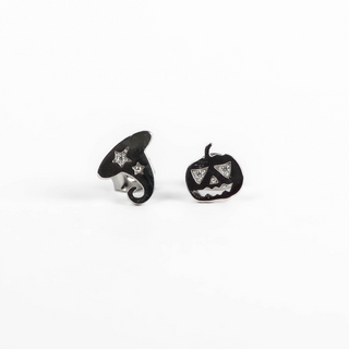 Silver Halloween Stud Earrings