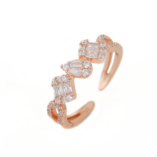 Rose Gold Zircon Unity Ring