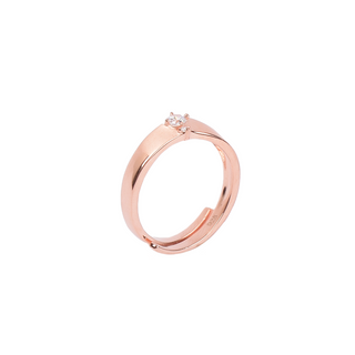 Rose Gold Zircon Made For You Couple Ring