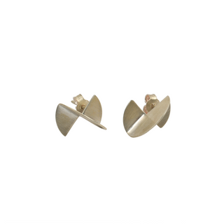 Silver Twisted Stud Earrings