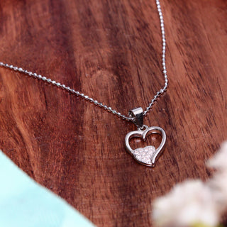 Silver Dual Heart Pendant