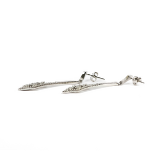Silver Zircon Precious Danglers