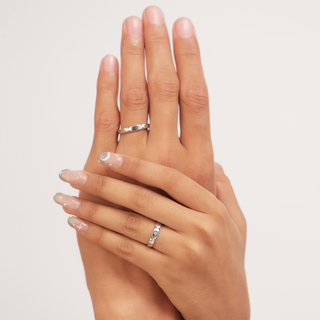 Silver Love Couple Ring
