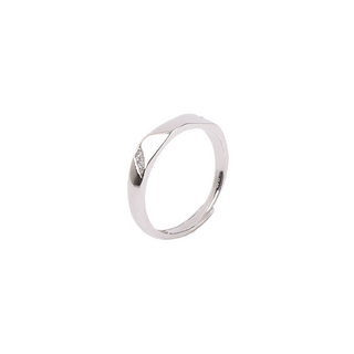 Silver Sober Couple Ring