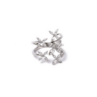 Silver Blooming Star Ring