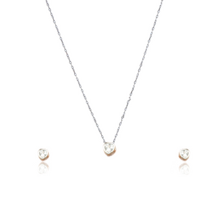Silver Shining Heart Set