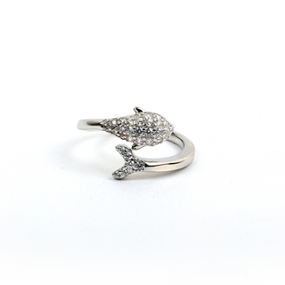 Silver Fish & Tale Ring