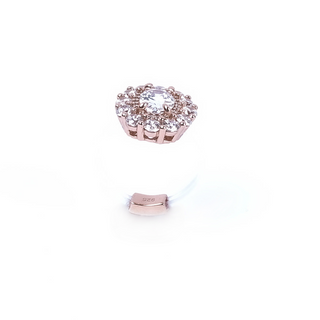 Rose Gold Zircon Princess Ring