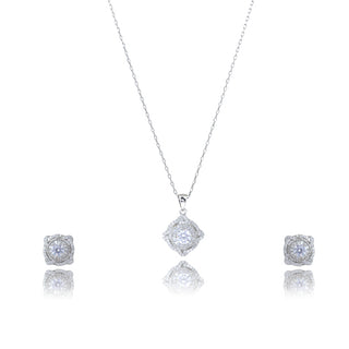 Silver Zircon Shining Set