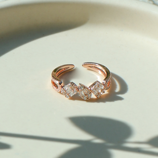Rose Gold Zircon Unity Ring