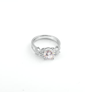 Silver Zircon Loop Ring
