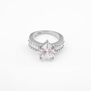 Silver Zircon Promise Ring