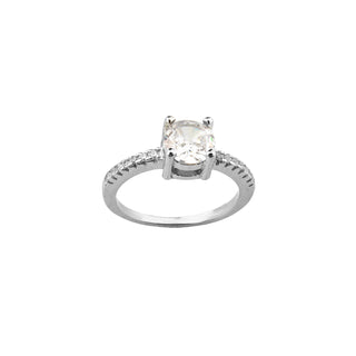 Silver Zircon Ethereal Ring