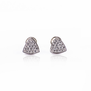 Silver Zircon Dreamy Stud Earrings