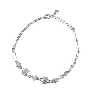 Silver Zircon Forever Love Bracelet