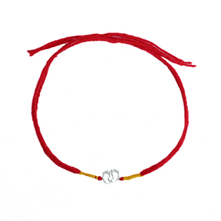 Silver Kids Footprint Rakhi
