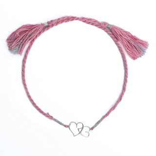 Silver Bhai Bhabhi Heart Rakhi