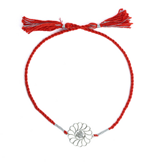 Silver Bhai Bhabhi Floral Rakhi