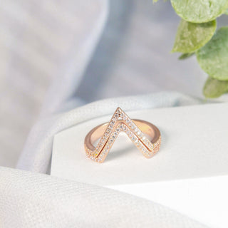 Rose Gold Arrow Ziron Ring