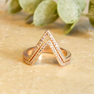 Rose Gold Arrow Ziron Ring