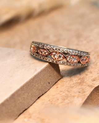 Silver Zircon In The Wave Ring
