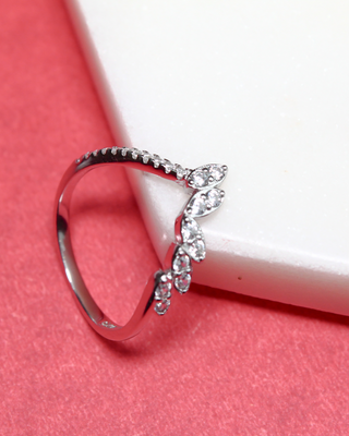 Silver Zircon Beach Ring