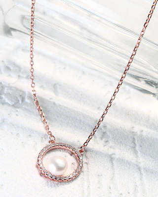 Rose Gold Pearl For You Pendant