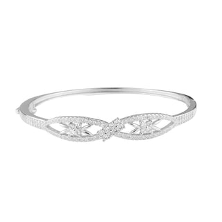 Silver Zircon Studded Infinity Kada