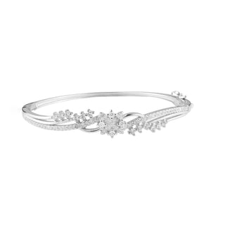 Silver Zircon Studded Celebratory Kada