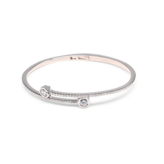 Silver Zircon Studded Minimal Kada