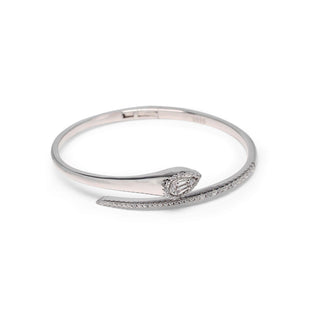 Silver Zircon Studded Spark Kada
