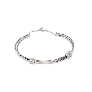 Silver Zircon Bauhaus Kada