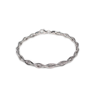 Silver Twisted Trio Chain Kada