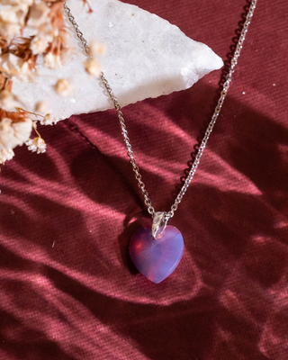 Silver Purple Stone Pendant