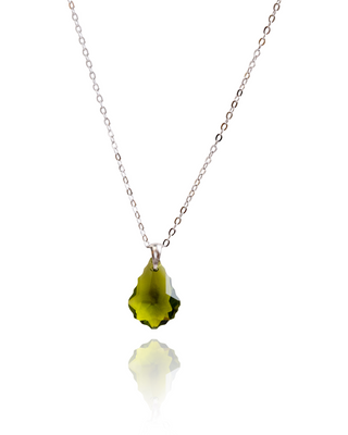 Silver Sap Green Stone Pendant