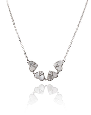 Silver Chain Of Heart Pendant
