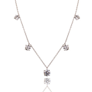 Silver Cuboid Solitaire Pendant