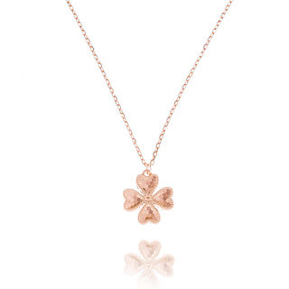 Rose Gold Heart Sqaure Pendant