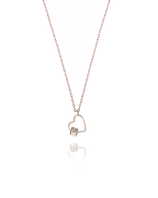 Rose Gold Waving Heart Pendant