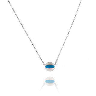 Silver Ocean Blue Pendant