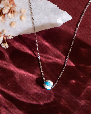 Silver Ocean Blue Pendant
