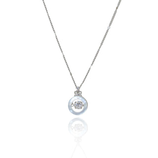 Silver Radient White Pendant