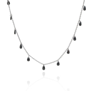 Silver Black Fancy Necklace