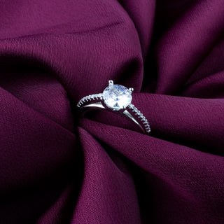 Silver Zircon Vintage Ring