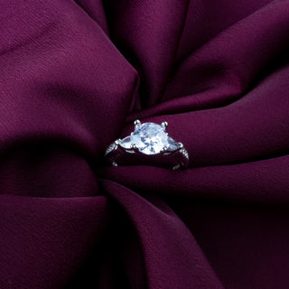Silver Zircon Classic Ring