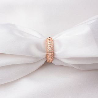 Silver Dual Tone Round Ring