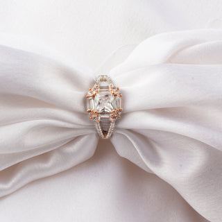Silver Dual Tone Solitaire Ring