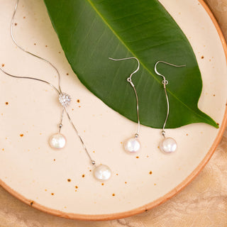 Silver Evergreen Pearl Set