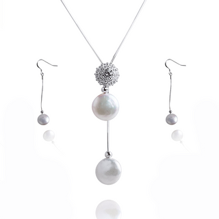 Silver Evergreen Pearl Set