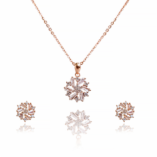 Rose Gold Flower Hour Set